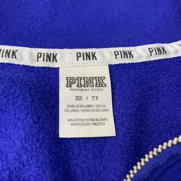 Victoria’s Secret Pink 1/4 zip raw hem long sleeve pullover - Picture 8 of 9